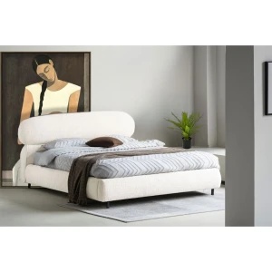 SERENITE ΚΡΕΒΑΤΙ (ΓΙΑ ΣΤΡΩΜΑ 160x200cm) BEIGE 230x193x107cm