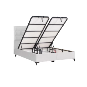 BRICK ΚΡΕΒΑΤΙ ΜΕ ΑΠΟΘΗΚ. ΧΩΡΟ (ΓΙΑ ΣΤΡΩΜΑ 160x200cm) OFF WHITE 16-450 215x165x121cm