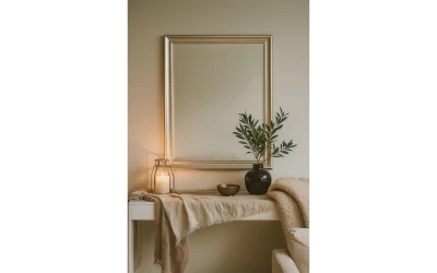 FRAME ΚΑΘΡΕΠΤΗΣ ΑΣΗΜΙ CHAMPAGNE 60x3x80cm