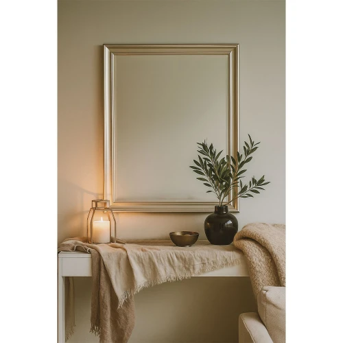FRAME ΚΑΘΡΕΠΤΗΣ ΑΣΗΜΙ CHAMPAGNE 60x3x80cm