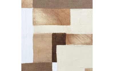 ATERNA ΠΙΝΑΚΑΣ ΔΙΑΚΟΣΜΗΤΙΚΟΣ ΜΕ ΚΟΡΝΙΖΑ 80x120x4cm ΚΑΜΒΑΣ ΚΑΦΕ ΜΠΕΖ ΞΥΛΟ