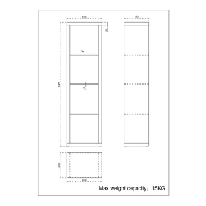 KIVOS 41,6 ΒΙΒΛΙΟΘΗΚΗ SONOMA 41.6x29.5x147.5cm