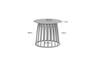 BASKET SIDE TABLE ΛΑΔΙ 49.5x49.5x44cm