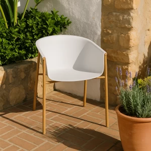 CARINA ΚΑΡΕΚΛΑ ΛΕΥΚΟ 59x57x80cm