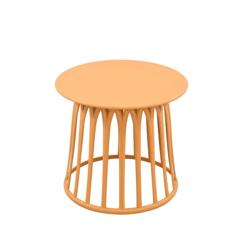 BASKET SIDE TABLE ΜΟΥΣΤΑΡΔΙ 49.5x49.5x44cm