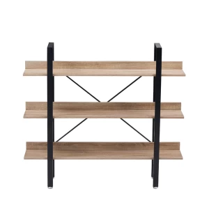 HORIZON ΒΙΒΛΙΟΘΗΚΗ 3ΡΑΦΙΑ SONOMA ΜΑΥΡΟ 120x28x106cm