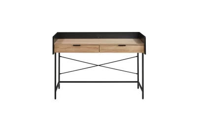 HOMI ΓΡΑΦΕΙΟ 2ΣΥΡΤΑΡΙΑ ΦΥΣΙΚΟ ΜΑΥΡΟ 123x60x86cm