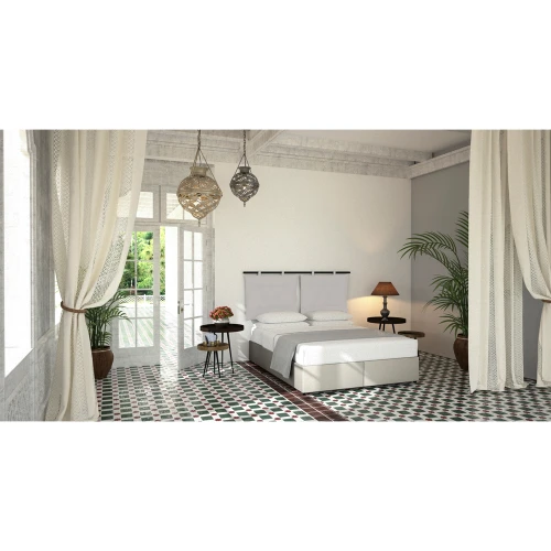 HANG BOX ΒΑΣΗ 160x200cm OFF WHITE 16-950 200x160x34cm