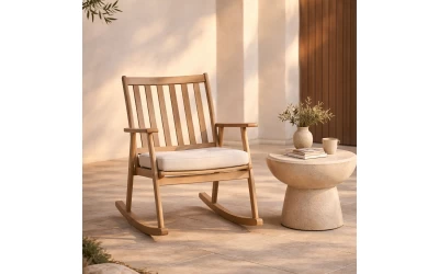 GARDEN ΠΟΛΥΘΡΟΝΑ ΜΕ ΜΠΡΑΤΣΟ ΜΑΞΙΛΑΡΙ ΦΥΣΙΚΟ 76x64x84cm
