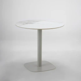 UNO ΤΡΑΠΕΖΙ BEIGE ΜΕ ΟΨΗ ΜΑΡΜΑΡΟΥ ΓΚΡΙ 80x80x74cm