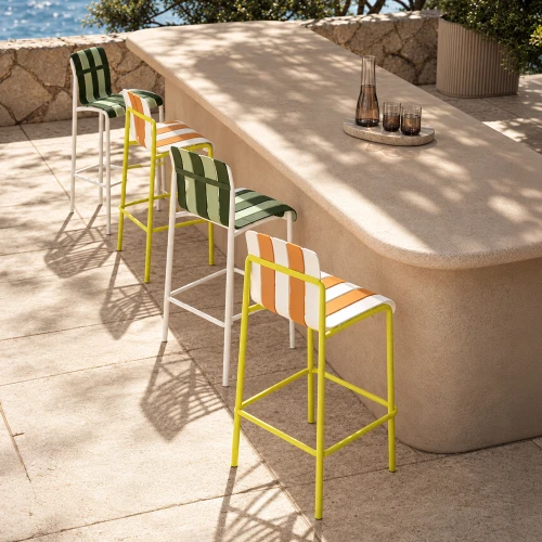 KIOSK ΣΚΑΜΠΟ BAR ΛΕΥΚΟ ΠΟΡΤΟΚΑΛΙ 54x40.5x110cm