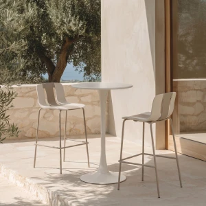 ART ΣΚΑΜΠΟ BAR ΜΠΕΖ OFF WHITE 51x44x105cm