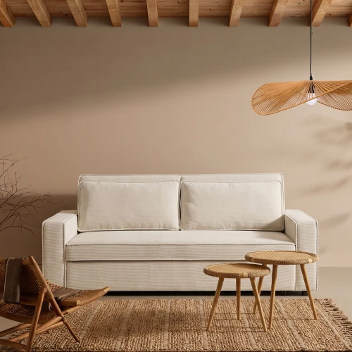 CUBO ΚΑΝΑΠΕΣ ΚΡΕΒΑΤΙ 3ΘΕΣΙΟΣ OFF WHITE 172x89x89cm