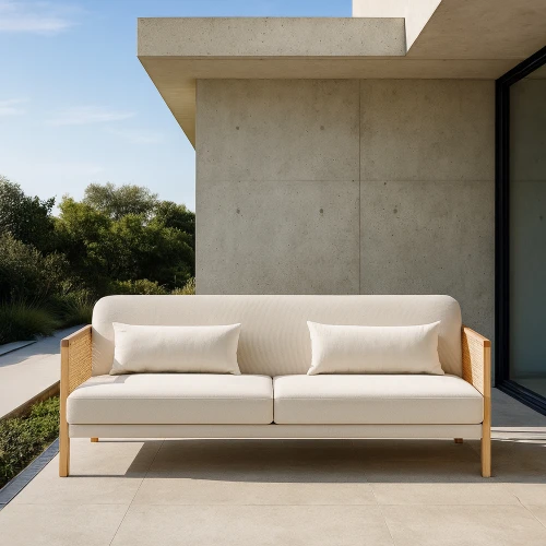 AMMOS ΚΑΝΑΠΕΣ ΚΡΕΒΑΤΙ 3ΘΕΣΙΟΣ OFF WHITE 196x82x81cm