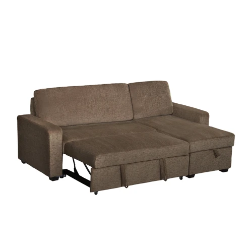 TRESOR ΚΑΝΑΠΕΣ ΚΡΕΒΑΤΙ ΓΩΝΙΑ ΑΝΑΣΤΡΕΨΙΜΗ ΚΑΦΕ 223x145x91cm
