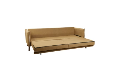 COMMODO ΚΑΝΑΠΕΣ ΚΡΕΒΑΤΙ 3ΘΕΣΙΟΣ CAMEL NEVE 17 BEIGE NEVE 13 230x81x88cm