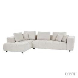 TOMOS ΚΑΝΑΠΕΣ ΓΩΝΙΑ ΑΡΙΣΤΕΡΗ BEIGE LEGASY 15 298x200x85cm