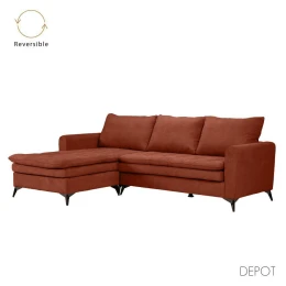 SCANDALO ΚΑΝΑΠΕΣ ΓΩΝΙΑ ΑΝΑΣΤΡΕΨΙΜΗ TERRACOTTA ASTI 22 265x188x99cm