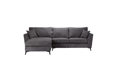 BOEL ΚΑΝΑΠΕΣ ΓΩΝΙΑ ΑΡΙΣΤΕΡΗ ΓΚΡΙ LINCOLN 90 280x170x92cm