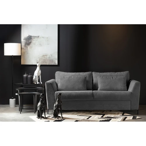 COCOON ΚΑΝΑΠΕΣ ΚΡΕΒΑΤΙ 3ΘΕΣΙΟΣ ΓΚΡΙ LINCOLN 90 208x94x92cm