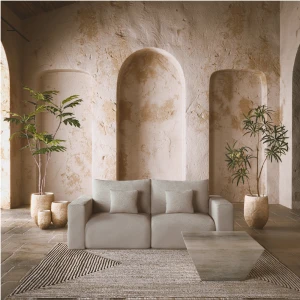 BOX ΠΟΛΥΘΡΟΝΑ ΜΕ ΜΠΡΑΤΣΟ ΑΝΑΣΤΡΕΨΙΜΗ BEIGE VOGUE 2 107x107x85cm