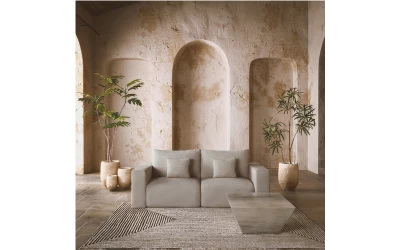 BOX ΠΟΛΥΘΡΟΝΑ ΜΕ ΜΠΡΑΤΣΟ ΑΝΑΣΤΡΕΨΙΜΗ BEIGE VOGUE 2 107x107x85cm