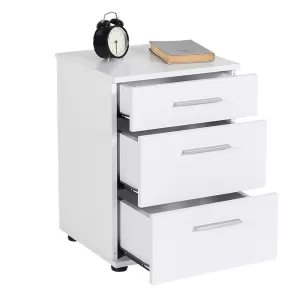 Κομοδίνο - Συρταριέρα γραφείου Trendline χρώμα λευκό 40x39x57εκ.
