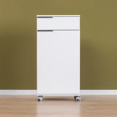 Ντουλάπι Diamond τροχήλατο χρώμα λευκό 50x40x100εκ. Ντουλάπι Diamond τροχήλατο χρώμα λευκό 50x40x100εκ.