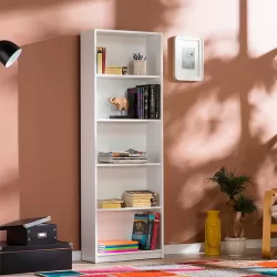 Βιβλιοθήκη Max χρώμα λευκό 58x23x170εκ.