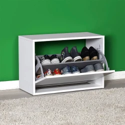 Παπουτσοθήκη Step 6 ζευγών χρώμα λευκό 60x30x42εκ.