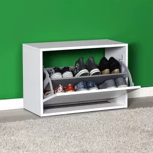 Παπουτσοθήκη Step 6 ζευγών χρώμα λευκό 60x30x42εκ.