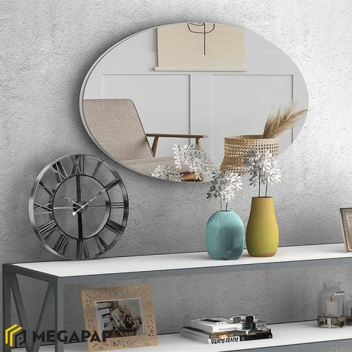 Καθρέπτης τοίχου Vista χρώμα λευκό 90x50x2,2εκ.
