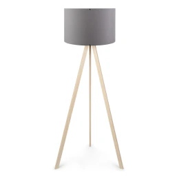 Φωτιστικό δαπέδου Rosling Mdf/ύφασμα Pvc χρώμα φυσικό/ανθρακί 38x21x140εκ.