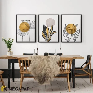 Πίνακας "Plants" 3 τμχ. σε πλαίσιο 35x45x2εκ.