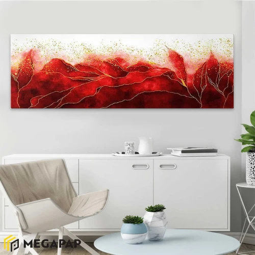 Πίνακας σε καμβά "Red Passion" ψηφιακής εκτύπωσης 120x40x3εκ.