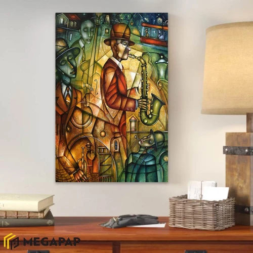 Πίνακας σε καμβά "Street Artists" ψηφιακής εκτύπωσης 50x75x3εκ.