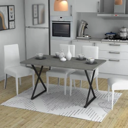 Τραπέζι Bette χρώμα γκρι σκυροδέματος 140x80x76εκ.