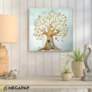 Πίνακας σε καμβά "Magic Treehouse" ψηφιακής εκτύπωσης 40x40x3εκ.
