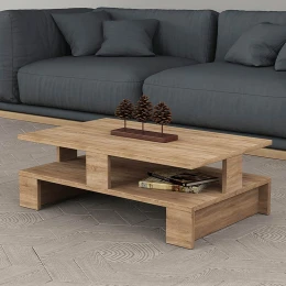 Τραπεζάκι σαλονιού Mansu χρώμα sapphire oak 80x50x27εκ.