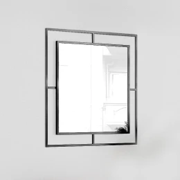 Καθρέπτης τοίχου Corner αλουμινίου χρώμα μαύρο 58,6x2x58,6εκ.