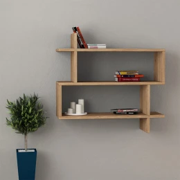 Ραφιέρα τοίχου Paralel χρώμα sapphire oak 70x22x65εκ.