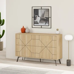 Μπουφές Dune χρώμα sapphire oak 123x35x77,4εκ.