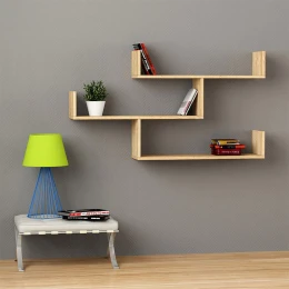 Ραφιέρα τοίχου Tibet χρώμα sapphire oak 119x22x66εκ.