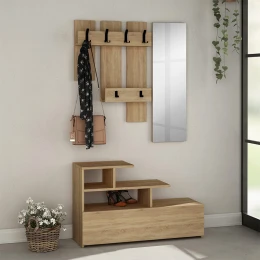 Έπιπλο εισόδου Vesty χρώμα sapphire oak 100x30x61εκ.