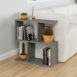 Τραπεζάκι βοηθητικό Homemania χρώμα γκρι ρετρό 60x20x60εκ.