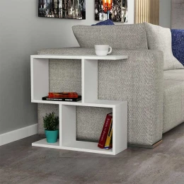 Τραπεζάκι βοηθητικό Homemania χρώμα λευκό 60x20x60εκ.