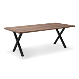 Τραπέζι Jeremy Mdf - μεταλλικό χρώμα καρυδί 200x100x75εκ.