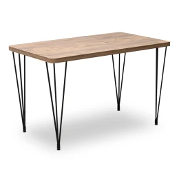 Τραπέζι Roger Mdf - μεταλλικό χρώμα ακακίας 120x70x75εκ.