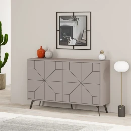 Μπουφές Dune χρώμα ανοιχτή μόκα 123x35x77,4εκ.