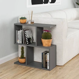 Τραπεζάκι βοηθητικό Homemania χρώμα ανθρακί 60x20x60εκ.